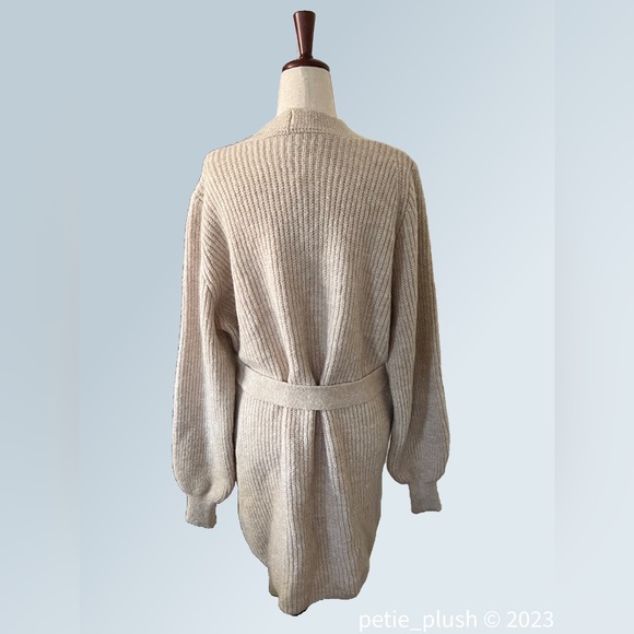 Topshop- NWT -Belted Soft-Knitted Long Cardigan Sweater- Large - Picture 5 of 6